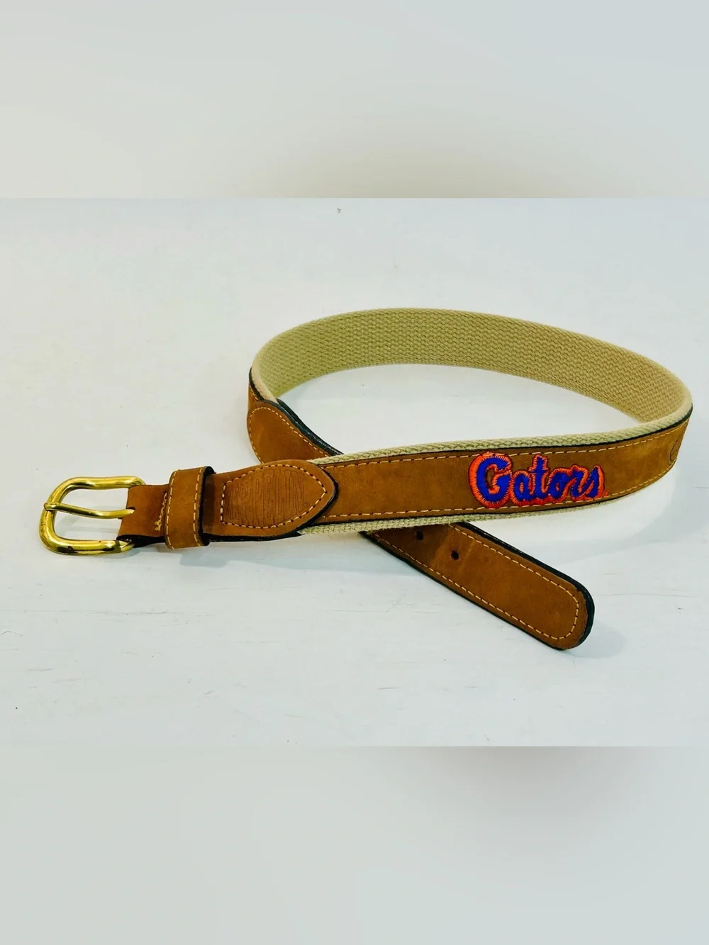 Zep-Pro Florida Gators Brown Leather Embroidered Logo Belt size 28